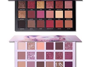 قطعتان من UCANBE Twilight Dusk + Aromas Nude Eyeshadow Palette Set ، Matte Shimmer Glitter Pressed Pearl ، مسحوق مزج عالي الصبغة ، مجموعة ظلال عيون طبيعية من المخمل