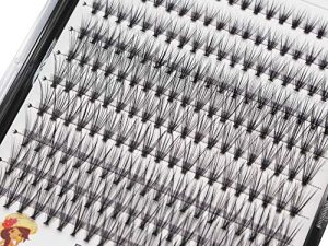 Dedila LargeTray-20RootsThickness 0.07mm مختلط 8-10-12-14mm / 9-11-13-15mm / 12-14-16mm أسود ناعم وخفيف الرموش الصناعية الفردية مظهر دراماتيكي مكياج حجم رموش مجموعة (مختلطة 9-11-13- 15 ملم)
